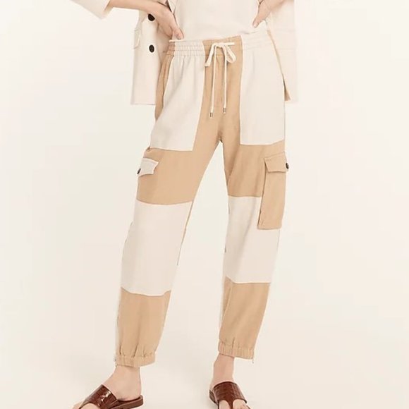 J. Crew Tie-waist linen-blend cargo pant 16 - Picture 3 of 8